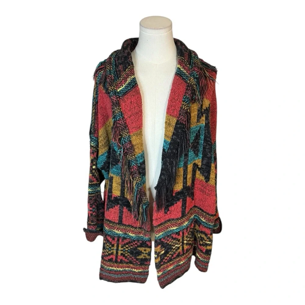 FREE PEOPLE Wild Wild West Cardigan Sweater Sz XS S M Knit Lolli
Coachella Aztec - Picture 9 of 16